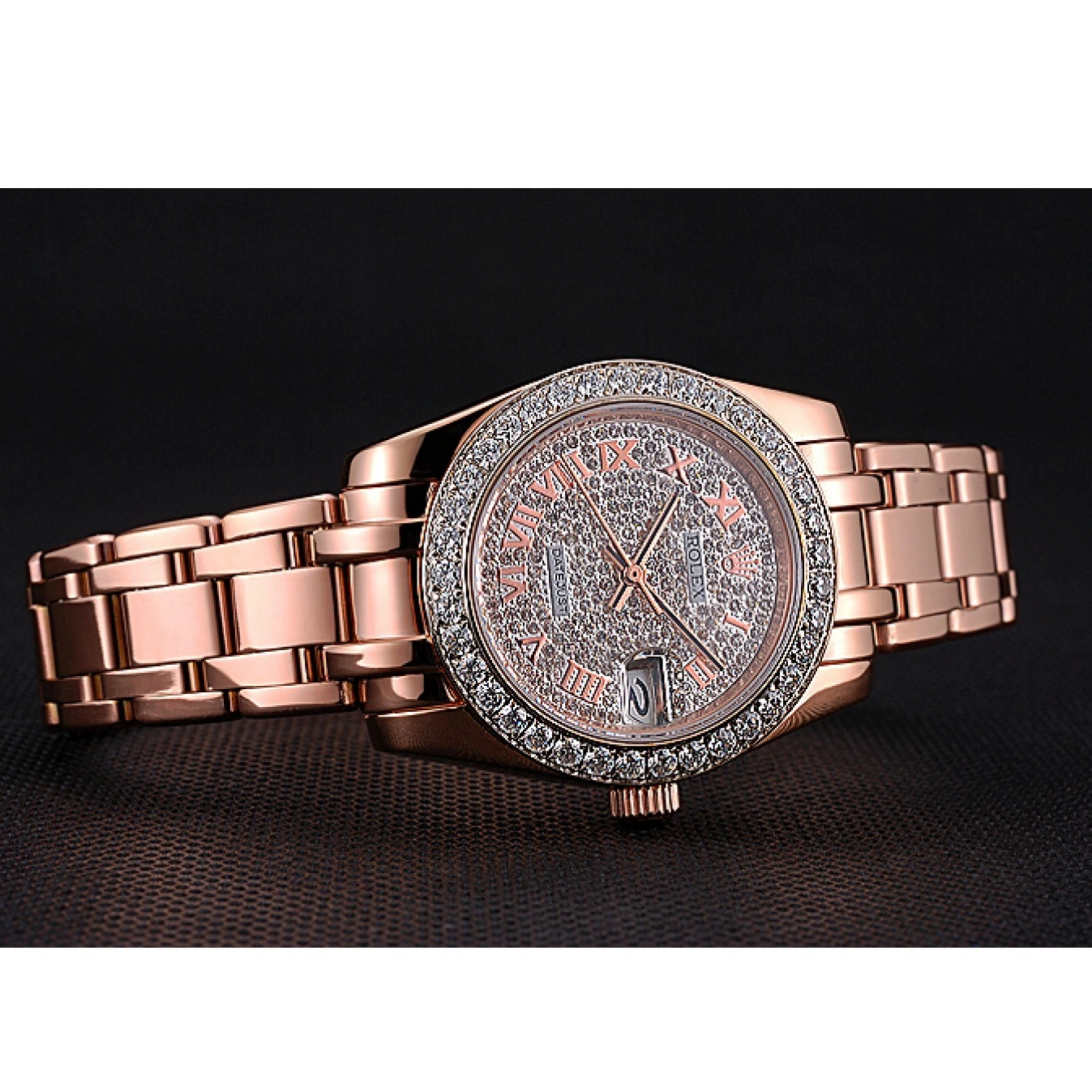 AAA Replica Watches Bracelet Bezel Datejust And Dial Pink Rolex Gold Diamond 622836 Case And 0612